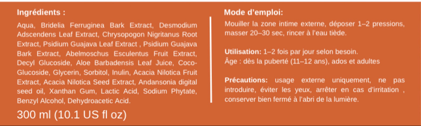 Gel intime doux sans parfum – EDENA (plantes africaines) 300 ml